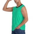 thumbnail image 3 of PAYOHTO Men's Sleeveless Shirts Gym Tank Top with Retro Green Pastel Colors Design, 3 of 8
