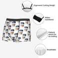 thumbnail image 3 of Honeii Coffee To Go Pattern Print Mens Boxer Briefs Breathable,Boxer Brief for Men, Moisture-Wicking Underwear-Medium, 3 of 5