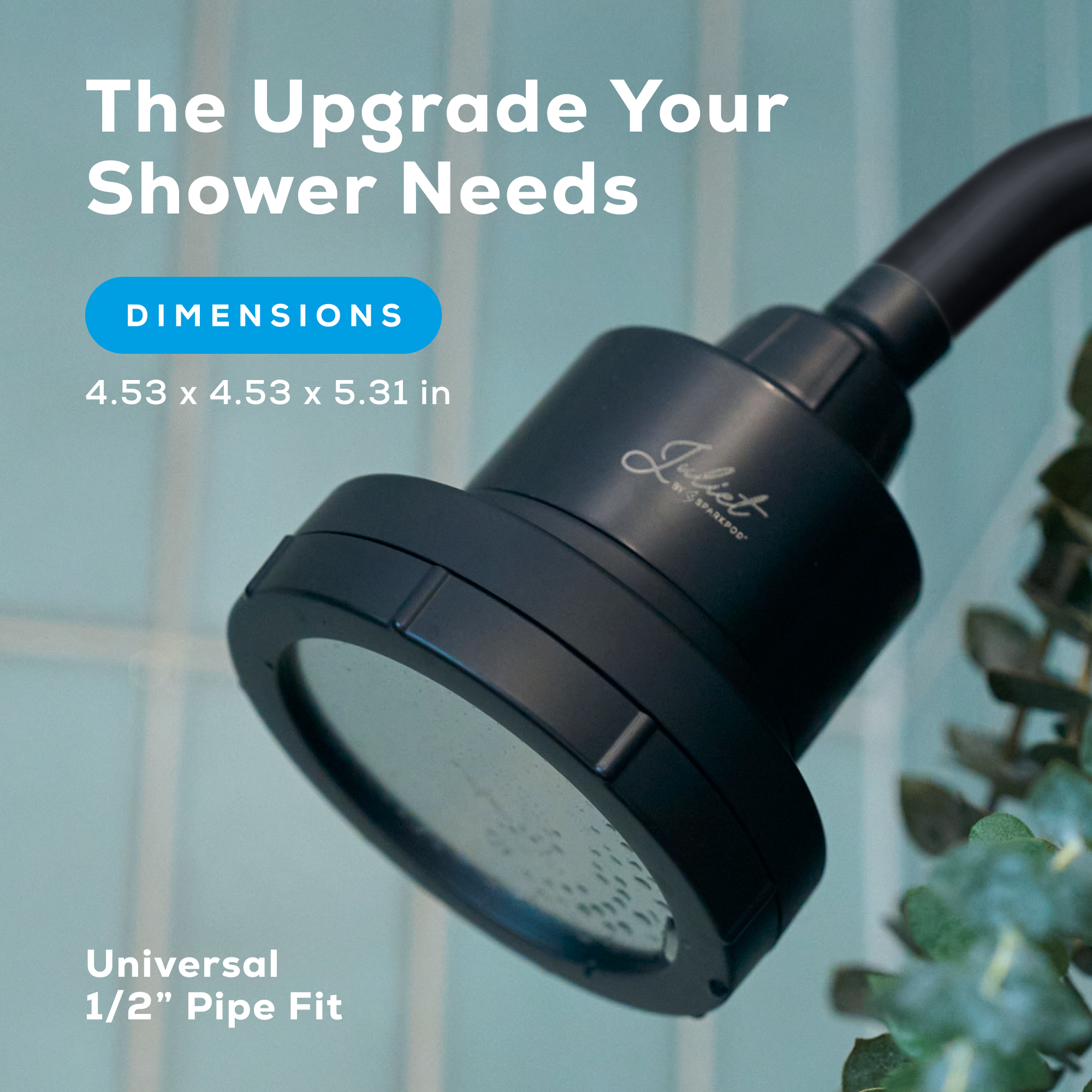 SparkPod Juliet Filtered High Pressure Fixed Shower Head photo 8