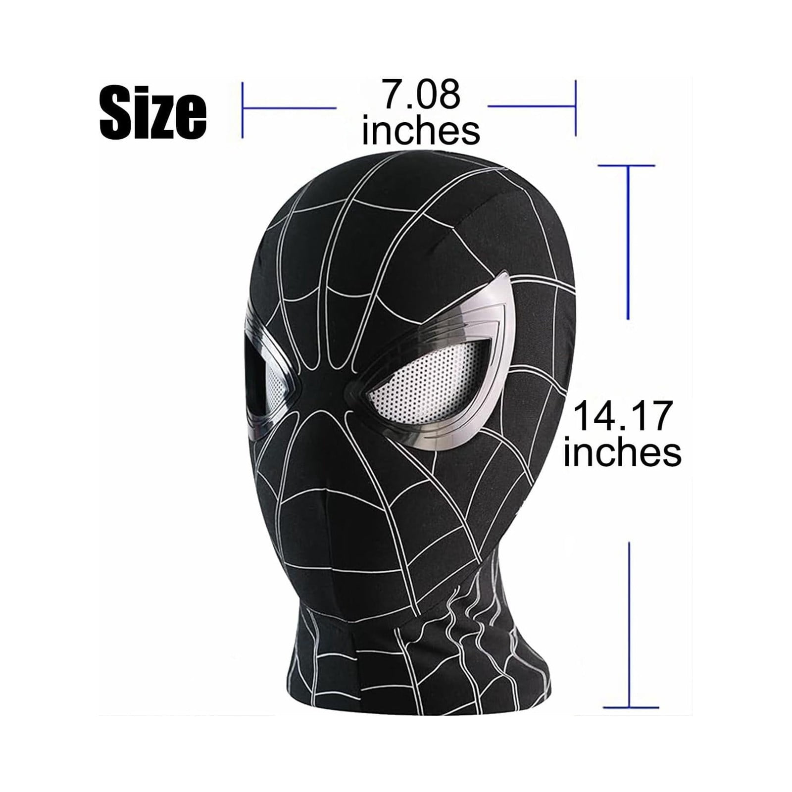 Electric Blink Spider Superhero Mask Ring Remote Control Moving Eyes USB Rechargeable Helmet Color Box Packaging Cosplay Outfit Accessories Gift