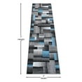 thumbnail image 4 of Masada Rugs Modern Contemporary Runner Area Rug, Blue Grey Black (2 Feet X 7 Feet), 4 of 6