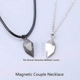 thumbnail image 2 of Collar con colgante de pareja de dos almas y un corazón, collar de pareja con imán creativo de piedra de los deseos Sailing  Electrónica, 2 of 5