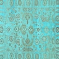 thumbnail image 1 of Ahgly Company Indoor Square Oriental Light Blue Traditional Area Rugs, 8' Square, 1 of 4