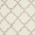 thumbnail image 5 of SAFAVIEH Indie Careen Geometric Polyester Shag Area Rug, Ivory/Mushroom, 9' x 12', 5 of 6