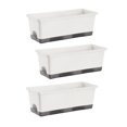 thumbnail image 1 of jinwen Window Box Planter Creative Unique Windowsill Planter for Shelf Office Porch White 3pcs, 1 of 9