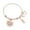 Rose Gold, variant on JeashCHAT Mother's Day Expandable Bangle with 4 Pendant, Mother's Day Gift from Daughter and Son, Mom Birthday Gift, Bracelet for Women
