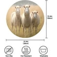 thumbnail image 4 of Cute Sheeps Round Placemats Washable Placemats Non-Slip Heat-Resistant Table Place Mats for Dining Kitchen Holiday Party Table 15.4"-4PCS Home Decor, 4 of 7