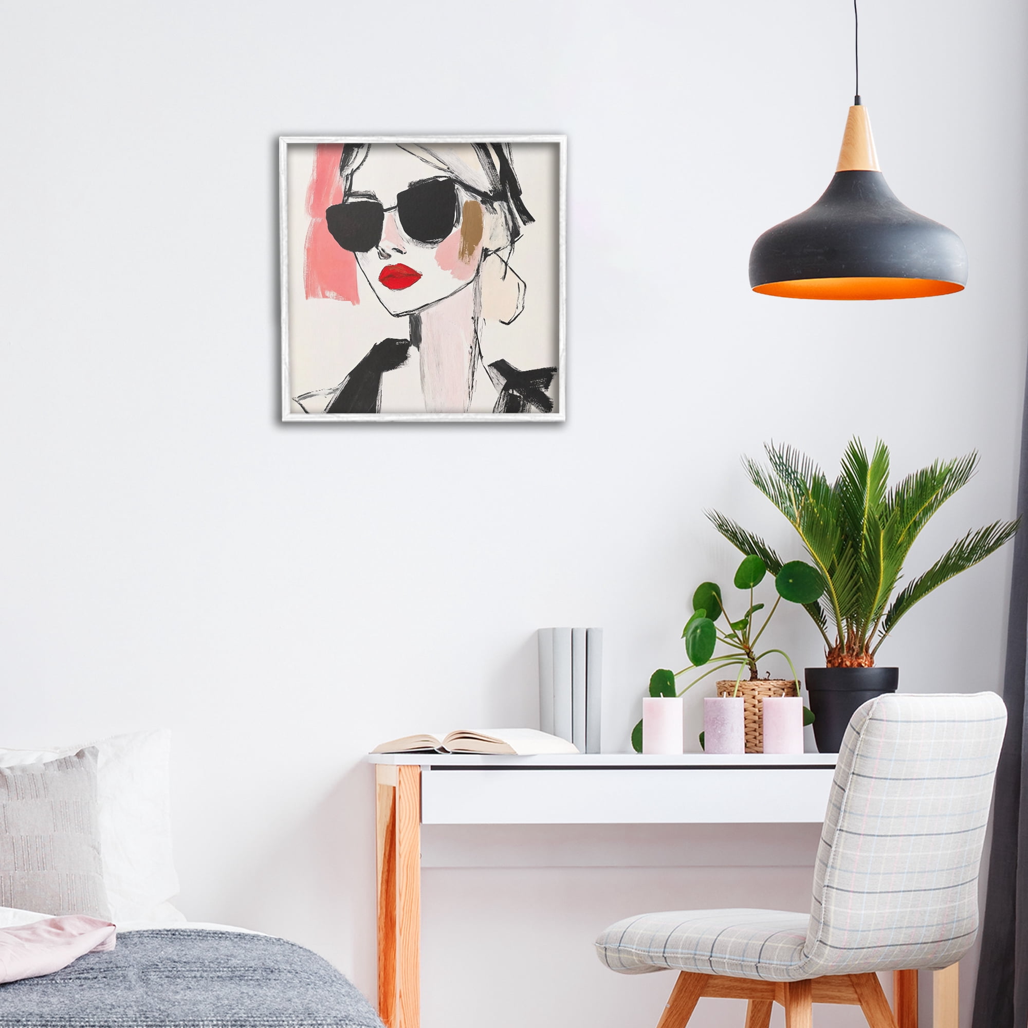 Stupell Industries Sassy Glamour Sketch White Framed Giclee Art, design by Andrea Haase