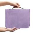 thumbnail image 2 of HELLHERO Solid Lavender Pattern Bible Covers for Christian Prayer Church, Protective Church Bible Bag PU Leather Top Handle Bible Case, 2 of 12