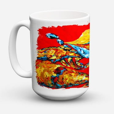 Carolines Treasures MW1115CM15 Crab Fat and Sassy Coffee Mug 15 oz 15 ounce multicolor