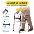 thumbnail image 3 of Easwe Standard Folding Walker for Seniors & Adults Lightweight Sturdy and Durable Foldable Walker Supports up to 350 lbs Adjustable Height (29.3"-36.4"), 3 of 10