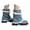 Blue, variant on Mostsola Fold Over Boots for Women Round Toe Ankle Strap Motorcycle Boots Pull on Chunky Booties