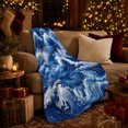 thumbnail image 3 of Turbulent Ocean Wave Art Festive Festive Scene, Festive Festive Scene, Warm Flannel Blanket for Beach House and Reading Nook, Beach Lovers Birthday Gift, Festive Home Decor, 3 of 9