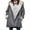 Gray, variant on Plus Size Women's Coat Fleece Hooded Cardigan Casual Long Sleeve Warming Outwear for Autumn Winter M Gray