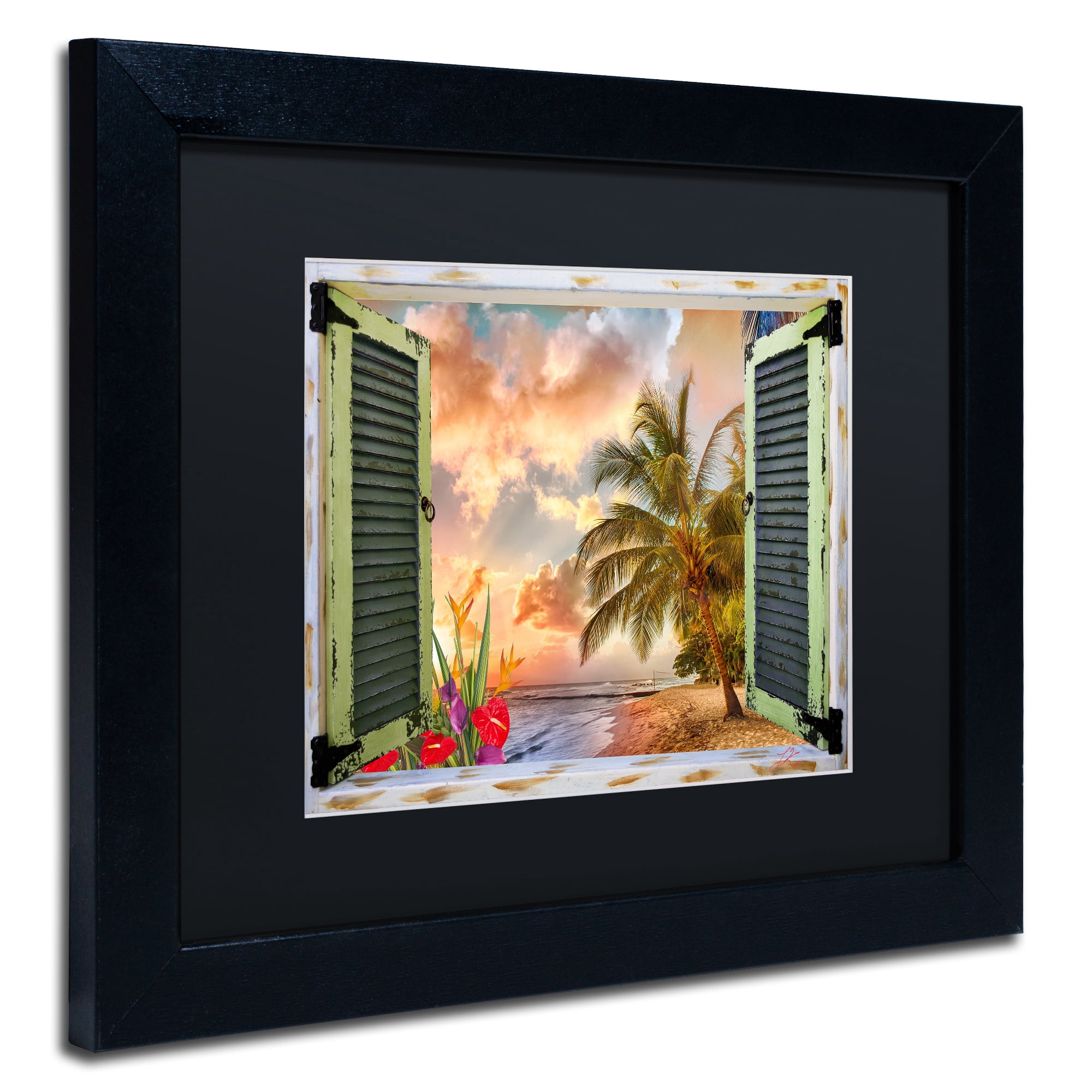 Leo Kelly 'Window to Paradise IV' Matted Framed Art