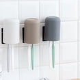 thumbnail image 4 of 2Pcs/set Wall-mounted Toothbrush Holder Organizer Toothpaste Wash Cup Wall-mounted Environment-friendly Plastic Toothpaste Wash Cup Mug, 4 of 7