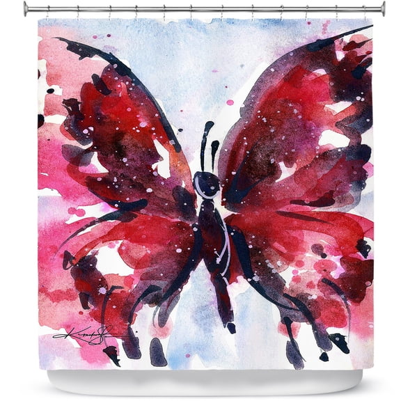 Shower Curtains 70" x 73" from DiaNoche Designs by Kathy Stanion - Butterfly Delight IX