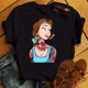 thumbnail image 1 of Nuevas camisetas para mujer, moda Punk, camiseta con estampado de princesa, ropa de calle de manga corta, camiseta Kawaii de Disney, camisetas para mujer, 1 of 1