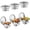 6 Pcs, variant on 5QT Round Stainless Steel Chafing Dishes Buffet Set with Lid & Lid Holder, Silver Food Warmers for Catering, Weddings, Parties, Events & Banquets - 4 Pack