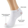thumbnail image 4 of MONFOOT Women's and Men's Breathable Low-cut Ankle White Black Socks 10-Pairs, 4 of 6