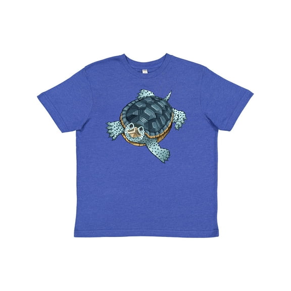 Inktastic Cute Diamondback Terrapin Turtle Youth T-Shirt