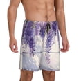 thumbnail image 2 of Rocae Lavender Blooms Window for Men's Soft Sleep Pajama Shorts, Waistband and Pockets-3X-Large, 2 of 6