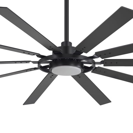 ALKAFY 80" Modern Ceiling Fan with LED Light and Remote Control, 10-Blade Design for  Large Room Living Room Bedroom