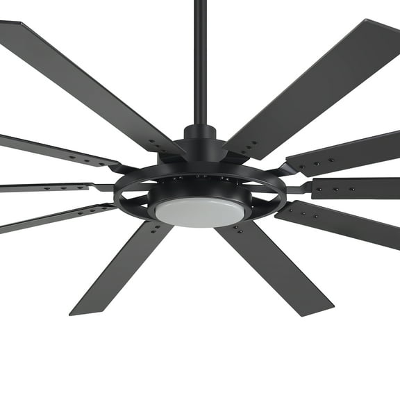 ALKAFY 80" Modern Ceiling Fan with LED Light and Remote Control, 10-Blade Design for  Large Room Living Room Bedroom