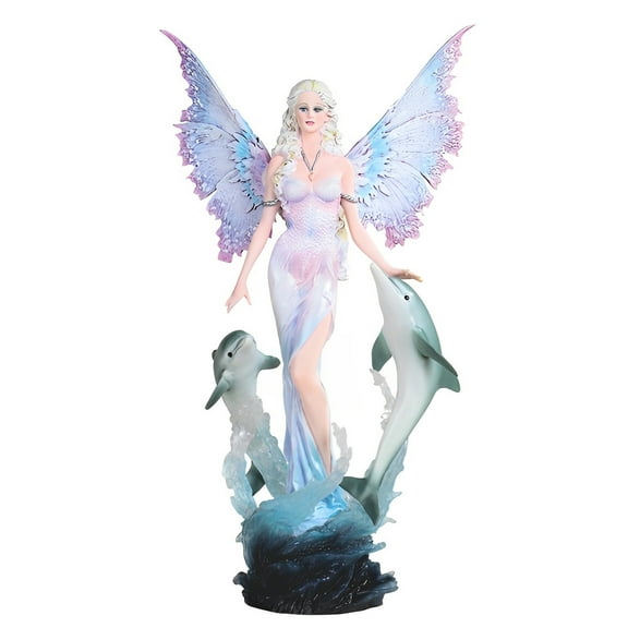 FC Design 15.75"H Goddess Fairy of the Sea with Dolphins Figurine Statue Sculpture Ornament Decoration Home/Room Decor and Unique Gift Ideas for Housewarming, Holidays and Birthdays