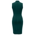 thumbnail image 6 of Admvng Womens Dress Summer Casual Solid Crew Neck Bow Detail Sleeveless Office formal Events Dresses, 6 of 7