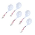 thumbnail image 1 of 5 Pcs Large Soup Spoon Imitation Ceramic Plastic Long Handle Kitchen Ladles for Soup and Porridge (Assorted Design), 1 of 8