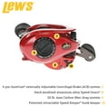 thumbnail image 5 of Lew's HyperSpeed Series Casting Reel, 9.5:1 Gear Ratio, Left-Hand Retrieve, Red, 5 of 7