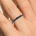 thumbnail image 4 of Radhe black diamond moissanite Band 18K White Gold Over Silver, 4 of 4