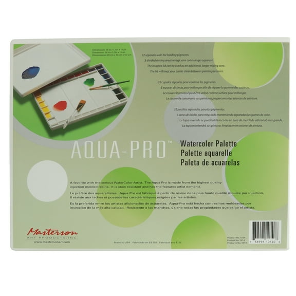 Masterson Aqua Pro Watercolor Palette, 15-1/2" x 11-1/2"