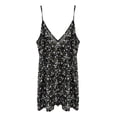 thumbnail image 1 of Vestido para Dama Mima2 Ligero Juvenil Floreado Negro con Blanco Talla M, 1 of 3