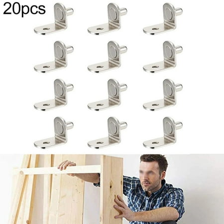 

Clupup 20 Pcs Shelf Brackets Support Studs Pegs 5mm Metal Pin Shelves Seperator