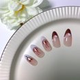 thumbnail image 4 of Press on Nails Blruyci Almond Medium Red French 24 unidades, 4 of 7
