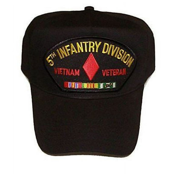 US ARMY FIFTH 5TH INFANTRY DIVISION MECHANIZED VIETNAM VETERAN HAT W/ RIBBONS