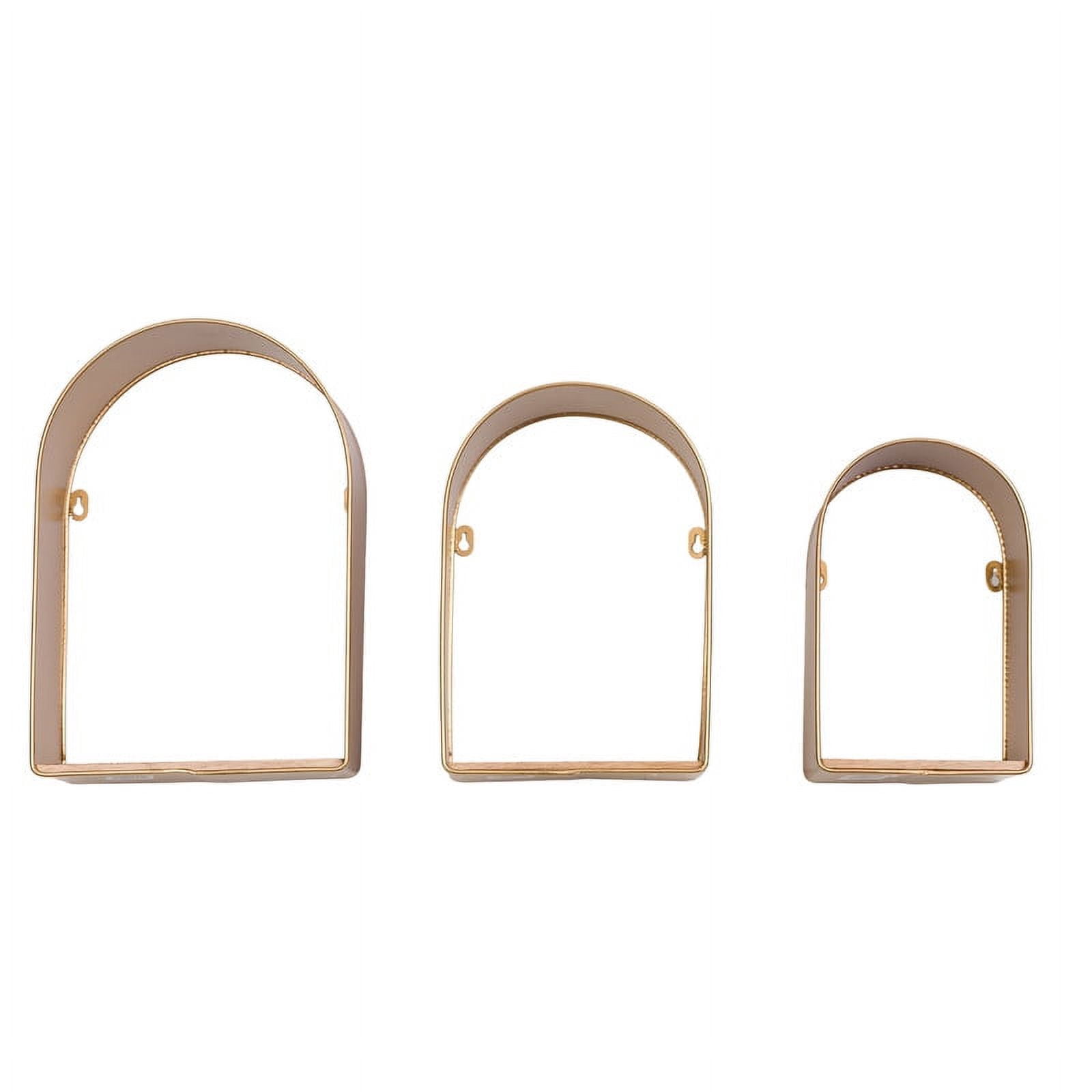 Aurelia Gold Arch Metal Modern Wall Shelf Set of 3