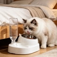 thumbnail image 6 of Pet Bowl Plastic Auto Water Dispenser Double Drinking Station No Spill Non-Slip for Small Medium Dogs Cats by MPOISVA, 6 of 7