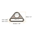 thumbnail image 2 of Uxcell 1.5" 38mm Adjuster Triangle with Bar Swivel Clip D Dee Ring Buckle, 10Pack Dark Grey, 2 of 5