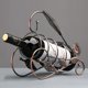 thumbnail image 1 of Soporte creativo para vino, estante para vino de acero inoxidable, soporte para botellas, regalo novedoso para decoración de mesa de cocina y hogar (bronce - flor), 1 of 5