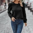 thumbnail image 4 of Censtreet Sweatshirts for Women Crewneck Long Sleeve Shirts Tunic Tops for Leggings Fall Fashion, 4 of 9