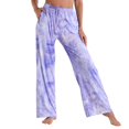 thumbnail image 2 of OUSITAID Pantalon de Détente pour Femmes à Jambe Grand Imprimé, Pantalon de Sport pour Dormir, Extensible, Décontracté, Bas, Maison, Doux, Pantalon de Pyjama, Grande Taille, Vêtement de Nuit, P-3TG, 2 of 5