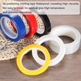 thumbnail image 4 of 2 Rolls Yellow 0.26 Inch x 72 Yards Polyester Film Electrical Tape PET Tape High Temperature Heat 6.5mm x 66m, 4 of 6