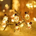 thumbnail image 2 of Bouanq Christmas Lights,Santa Reindeer Snow Socks Bell Painted Christmas String Lights, 9.8 FT 30 LED Battery Operated Christmas Lights for Indoor, Bedroom, Outdoor, Christmas Tree Decorations, 2 of 3