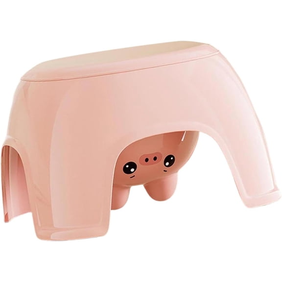 Child Step Stool Foot Rest Chair for Bathroom Pink