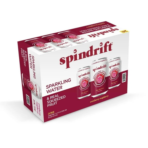 Spindrift Unsweetened Sparkling Water, Sparkling Water, 12 Fluid Ounce (24 Pack)