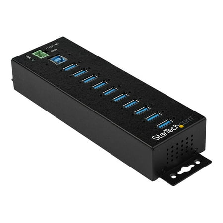 UPC: 0065030881869 | StarTech.com 10-Port USB 3.0 Hub with Power Adapter – Metal Industrial USB-A Hub with ESD & 350W Surge Protection – Din/Wall/Desk Mountable – High Speed USB 3.0 (5Gbps) – (5Gbps) Hub