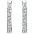 thumbnail image 2 of Women's Diamond Hoop Earrings in 14K White Gold (0.28 cttw) (SI1-SI2 Clarity), 2 of 3